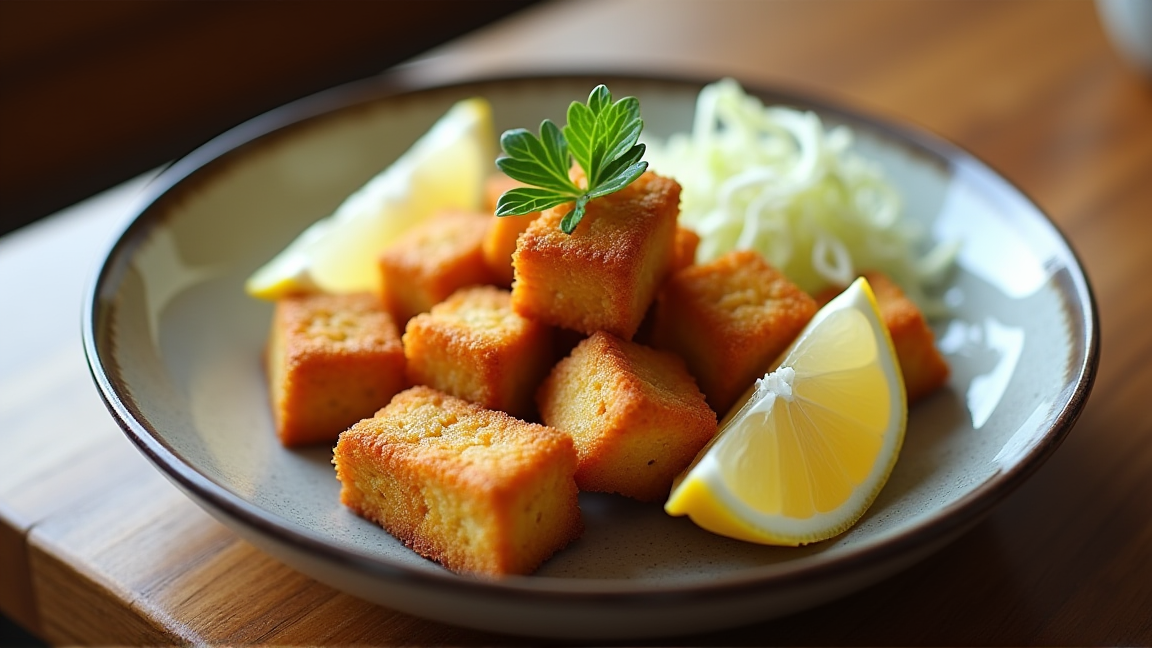 冷凍豆腐で作った唐揚げ風のおかず