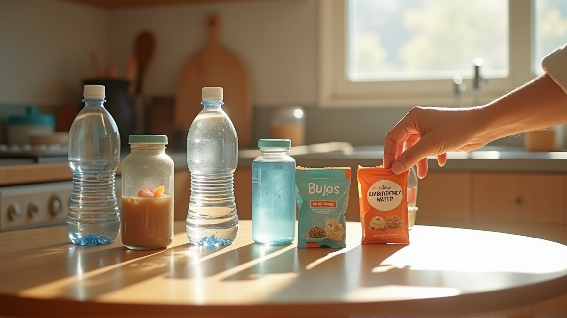 賞味期限を確認しながら中身を入れ替える様子