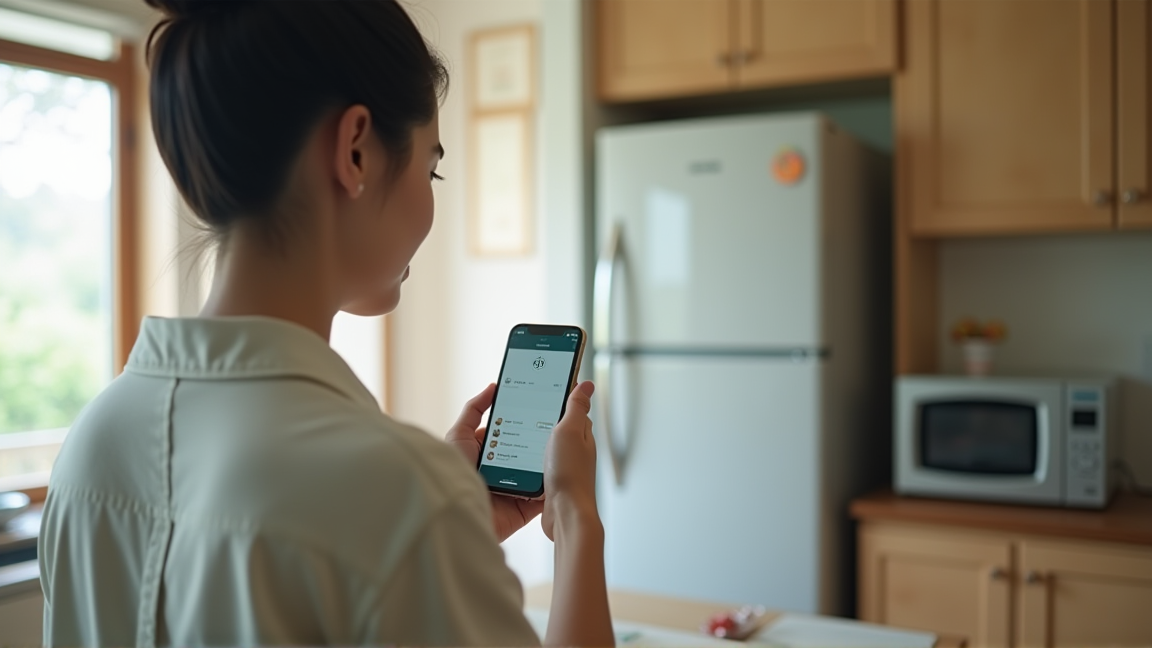 メーカーサポートへ電話で相談している様子