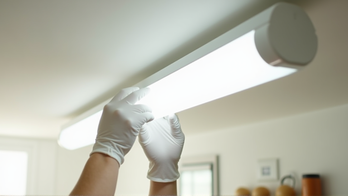 直管蛍光灯を新しいものに交換する手元