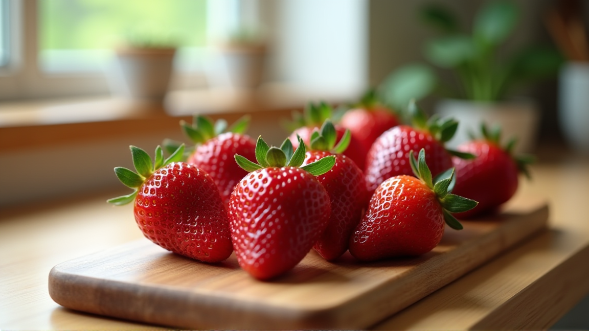 パックから取り出した洗っていないいちご