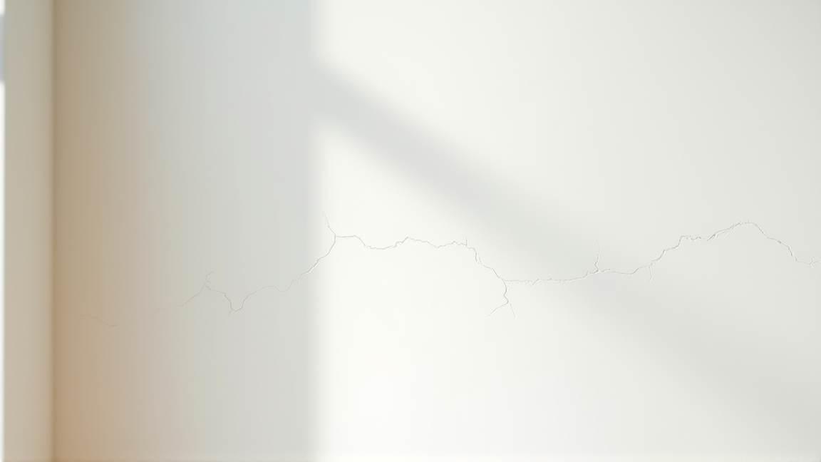 賃貸の白い壁にできた細いヘアークラック