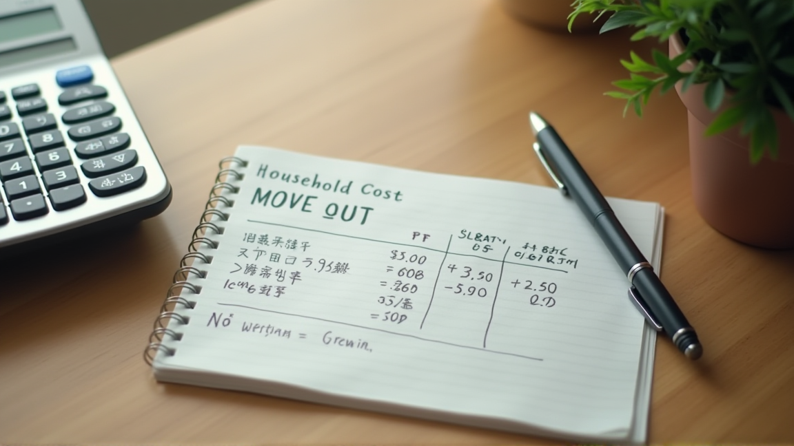 賃貸退去費用の内訳をまとめた家計ノート