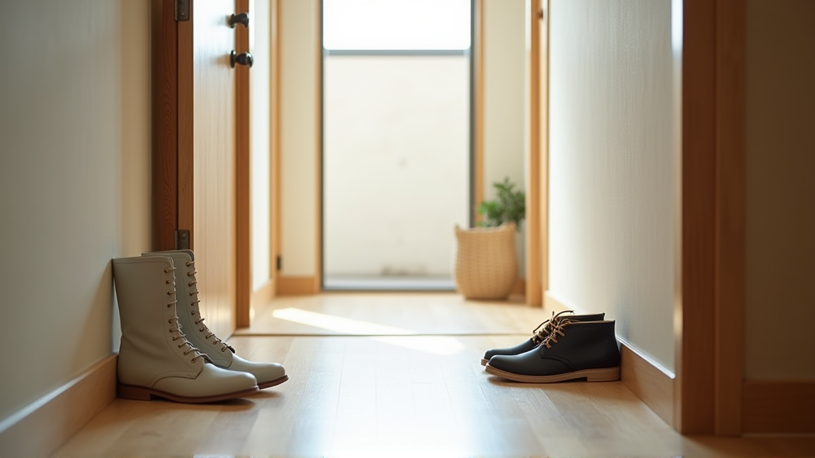 普段から清潔に保たれた賃貸の玄関と廊下