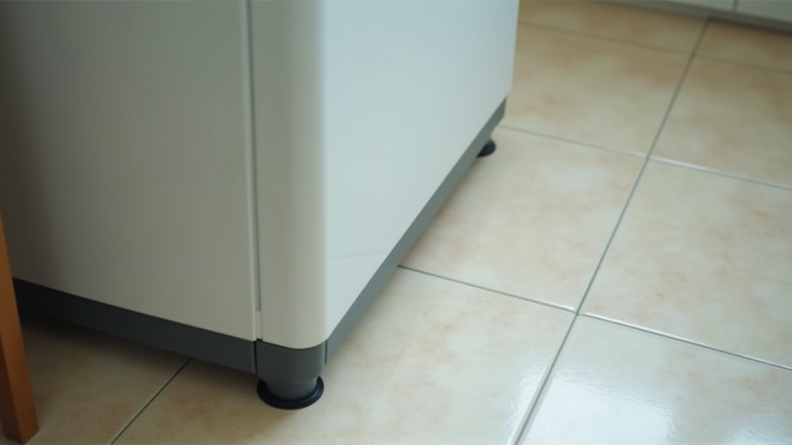 縦型洗濯機の脱水時に振動している様子