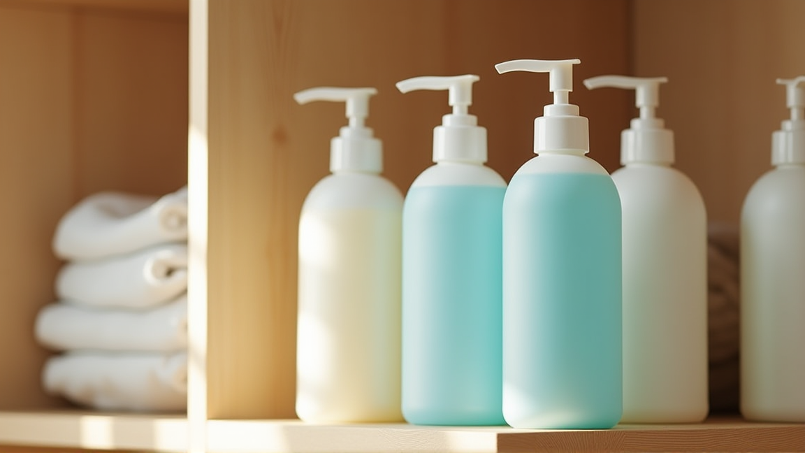 市販の洗濯槽クリーナーボトルを並べた様子