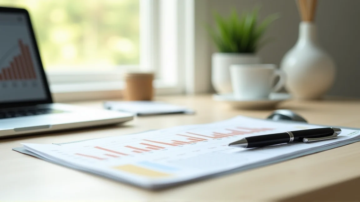 カレンダーと家計の数字を確認する机