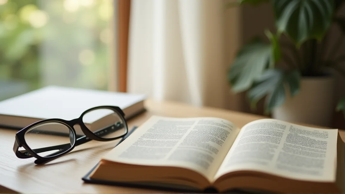 放送法の条文を確認するデスク周り