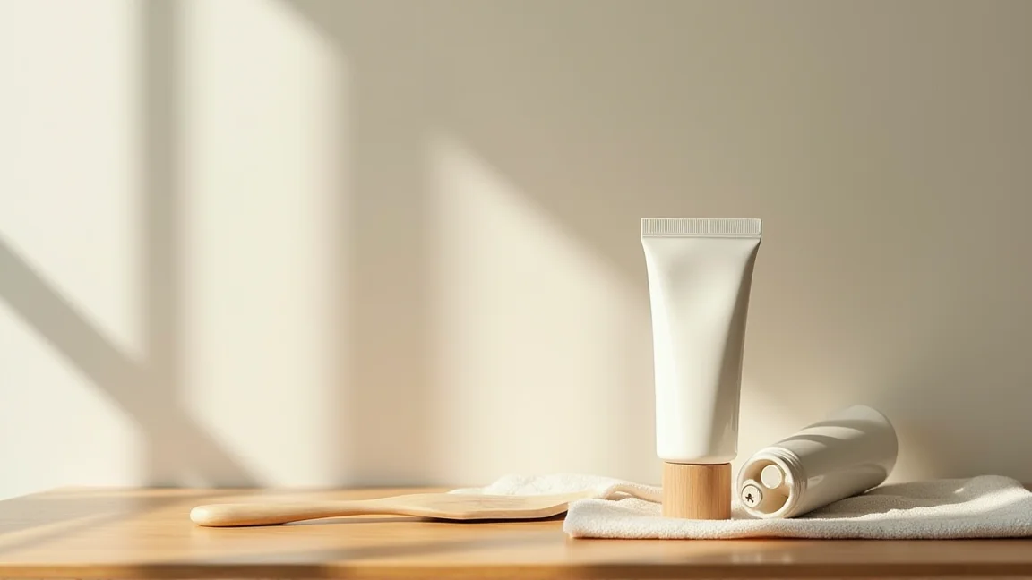 壁補修用パテと道具をテーブルに並べた様子