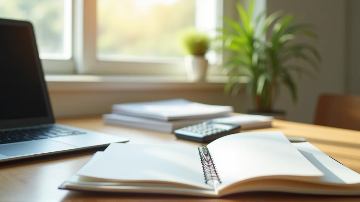 自治体のカタログとメモ帳で返礼品を比較検討する様子