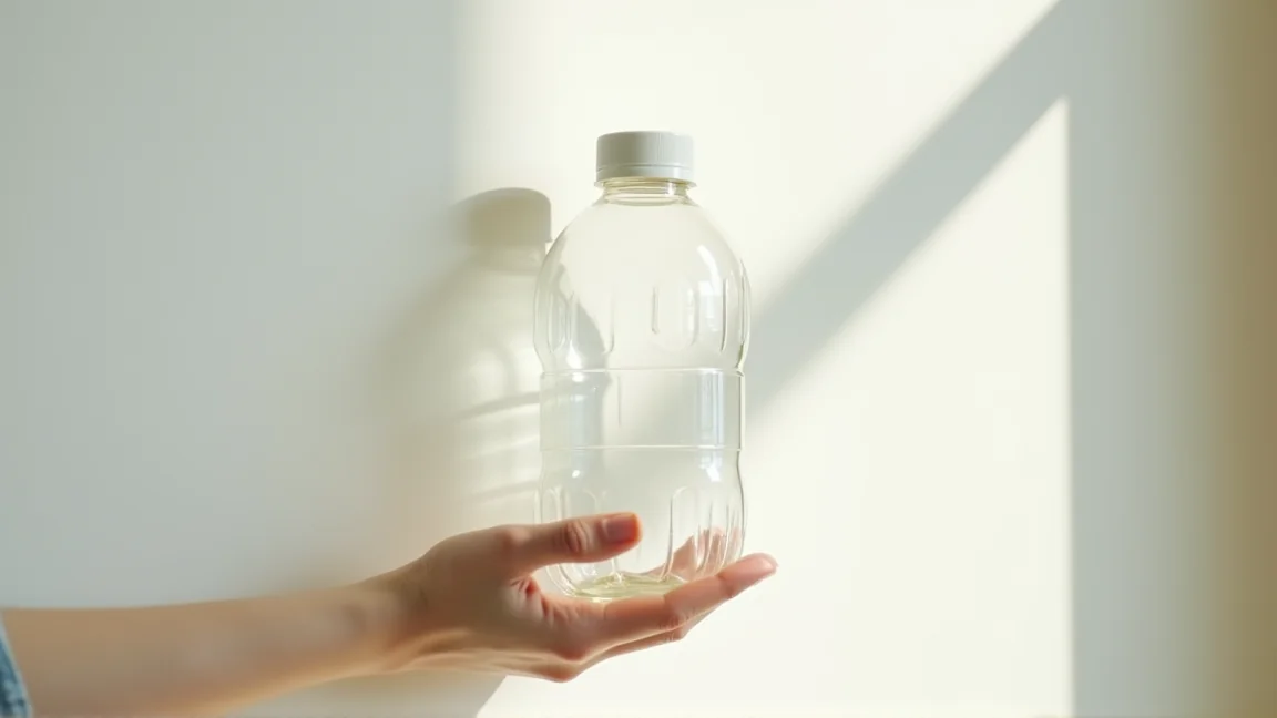 切ったペットボトルでカメムシを捕獲する様子