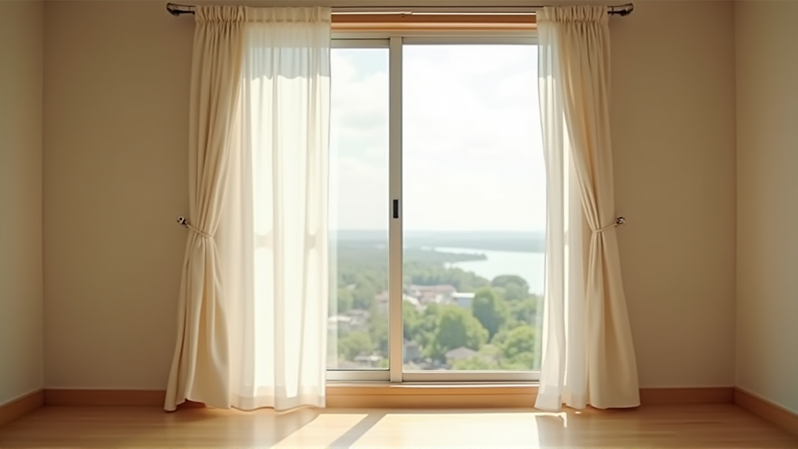 窓を全開にして空気を入れ替える様子