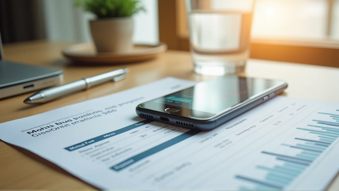 投資信託の目論見書とスマホの証券アプリ画面