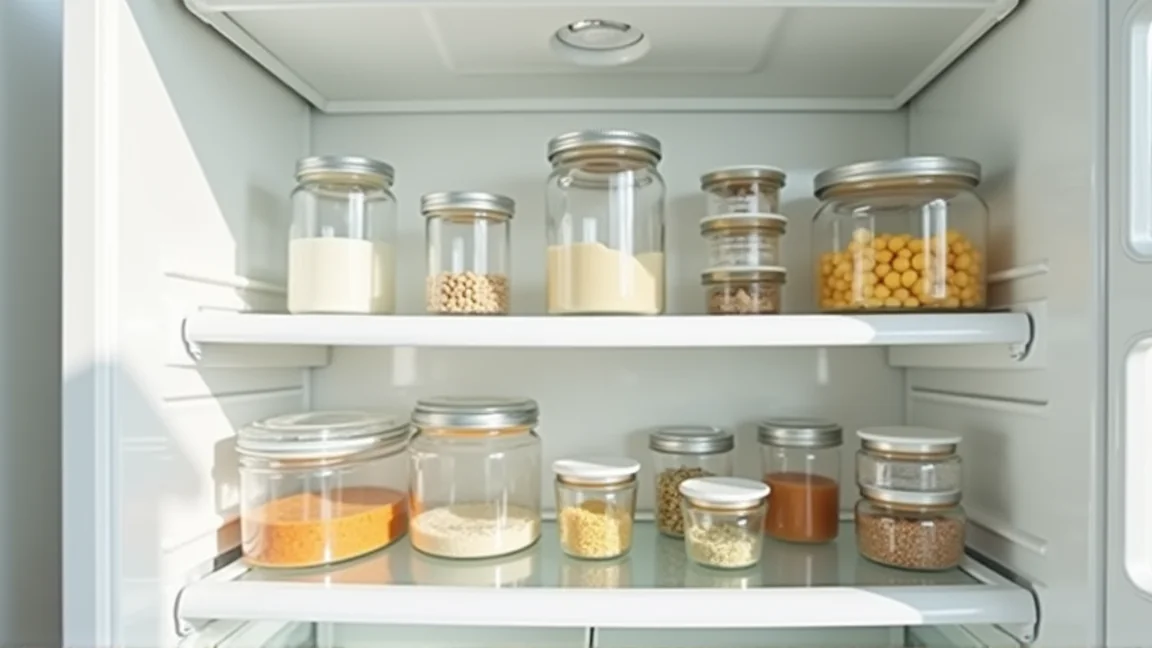 整理された冷蔵庫の庫内