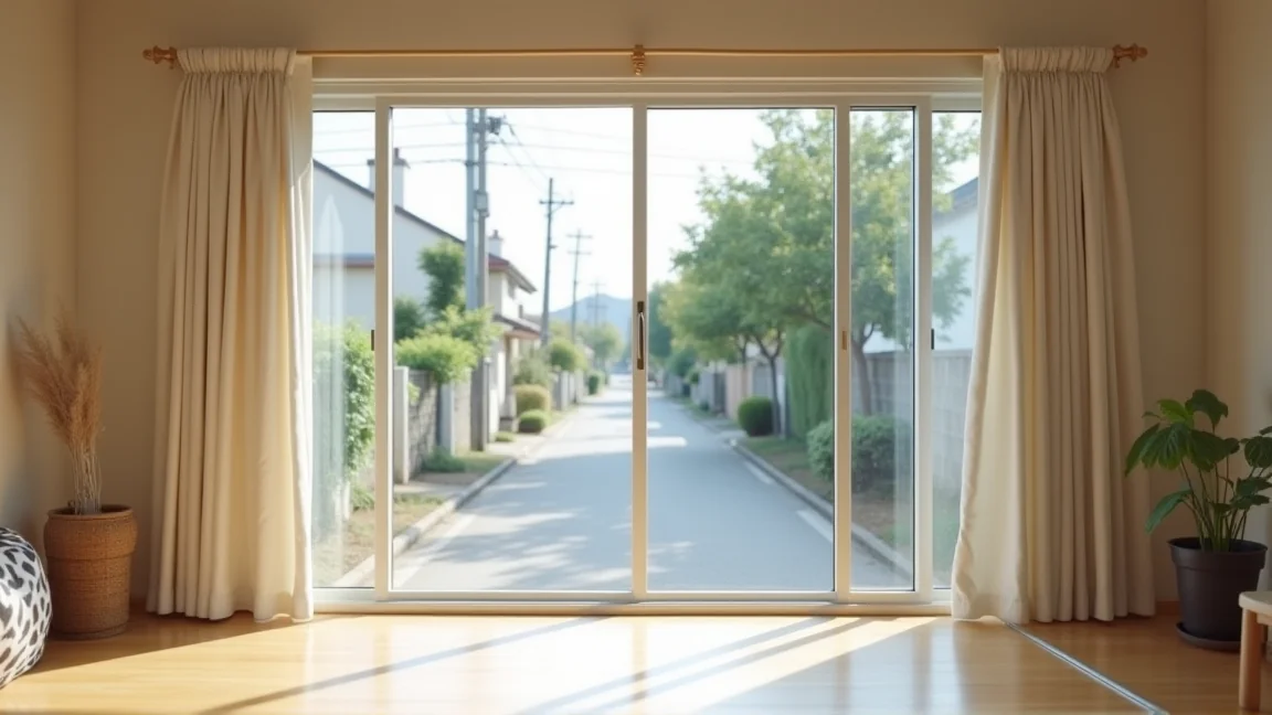 掃除を終えてスムーズに開く窓と外の景色