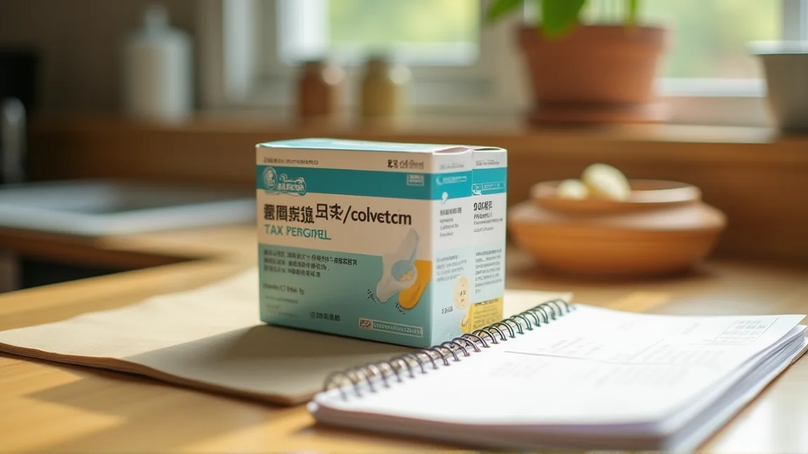 スイッチOTCマーク付きの市販薬パッケージと家計簿