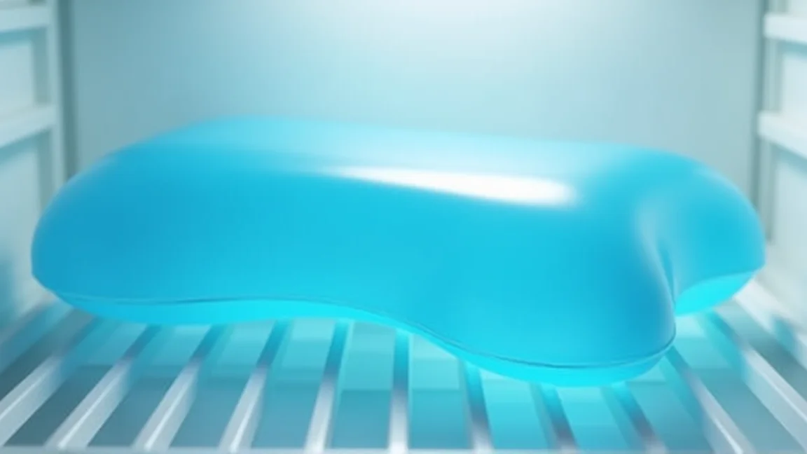 冷凍庫の中にきれいに収まったアイスノンと氷