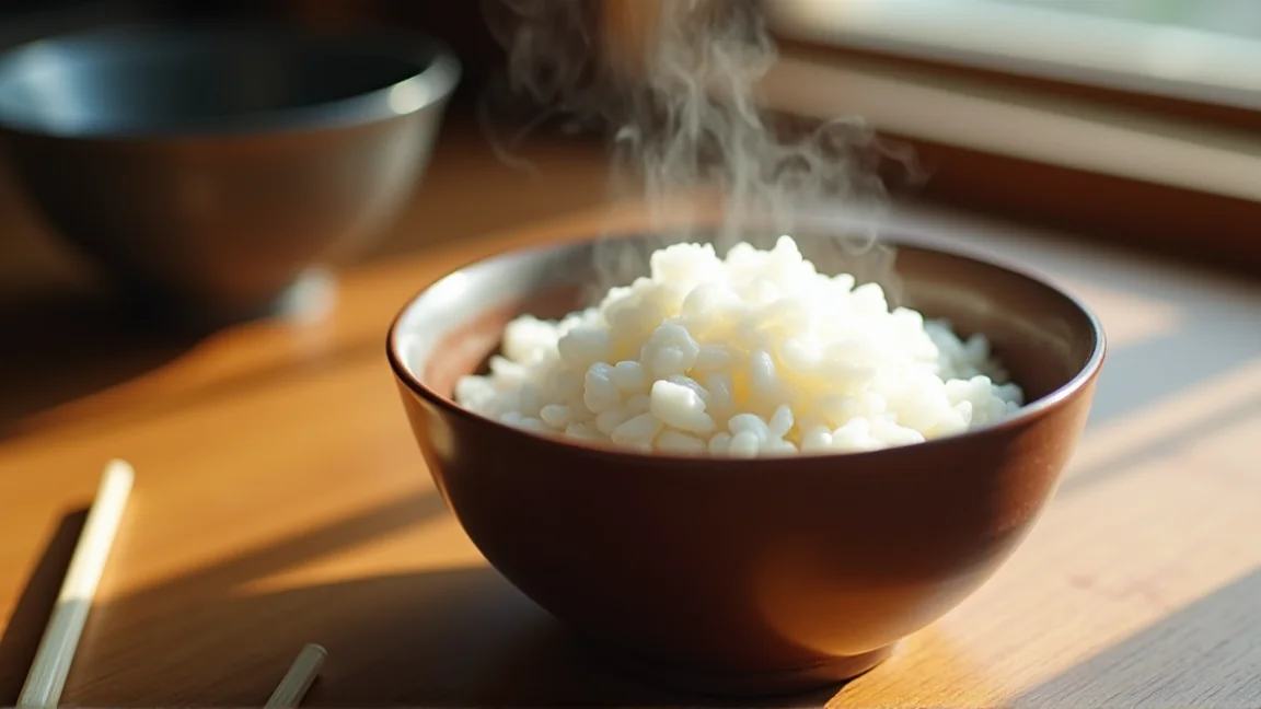茶碗に盛った炊きたて風のご飯