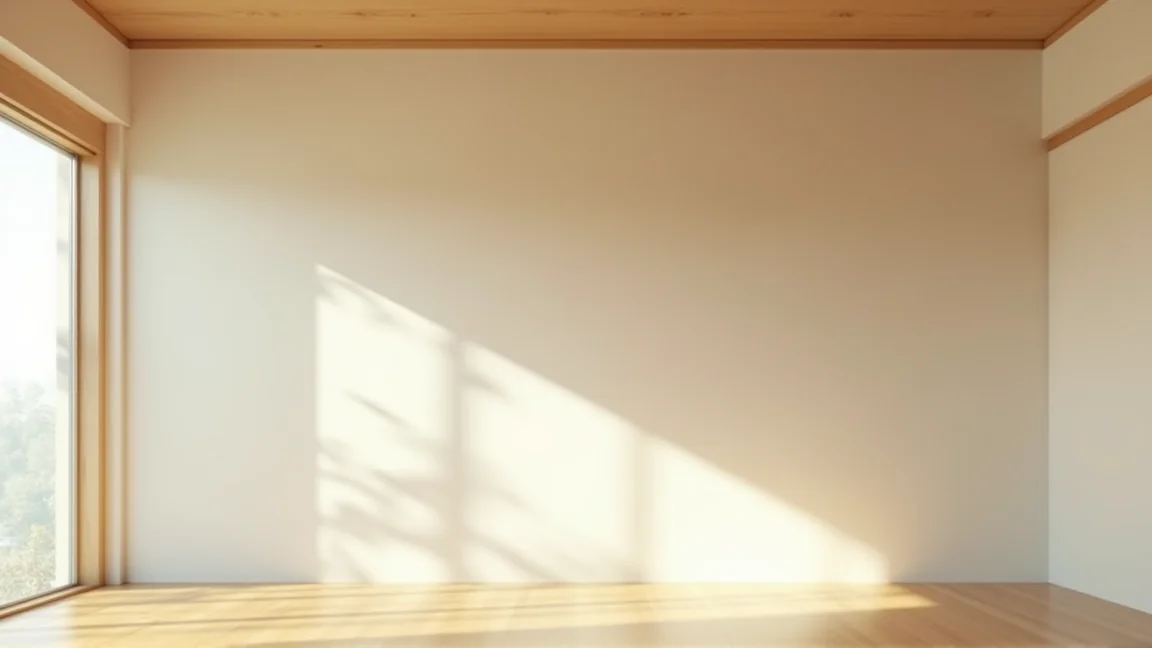 清潔に保たれた部屋の隅とほこりのない天井