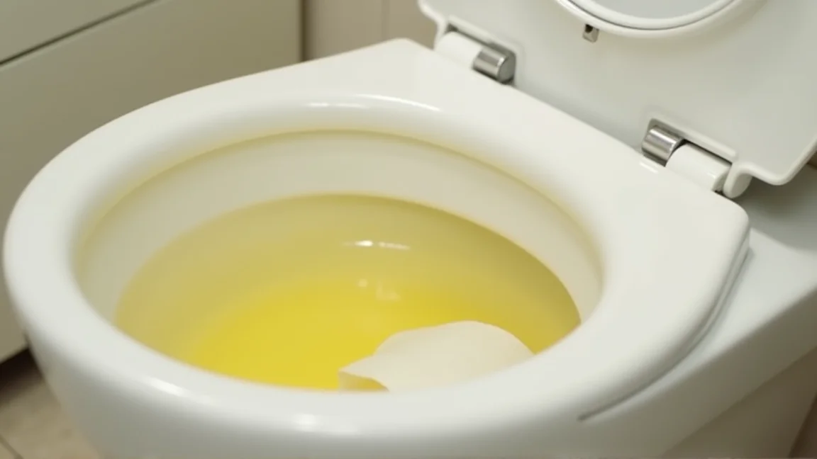 トイレットペーパーでクエン酸パックをした便器内部