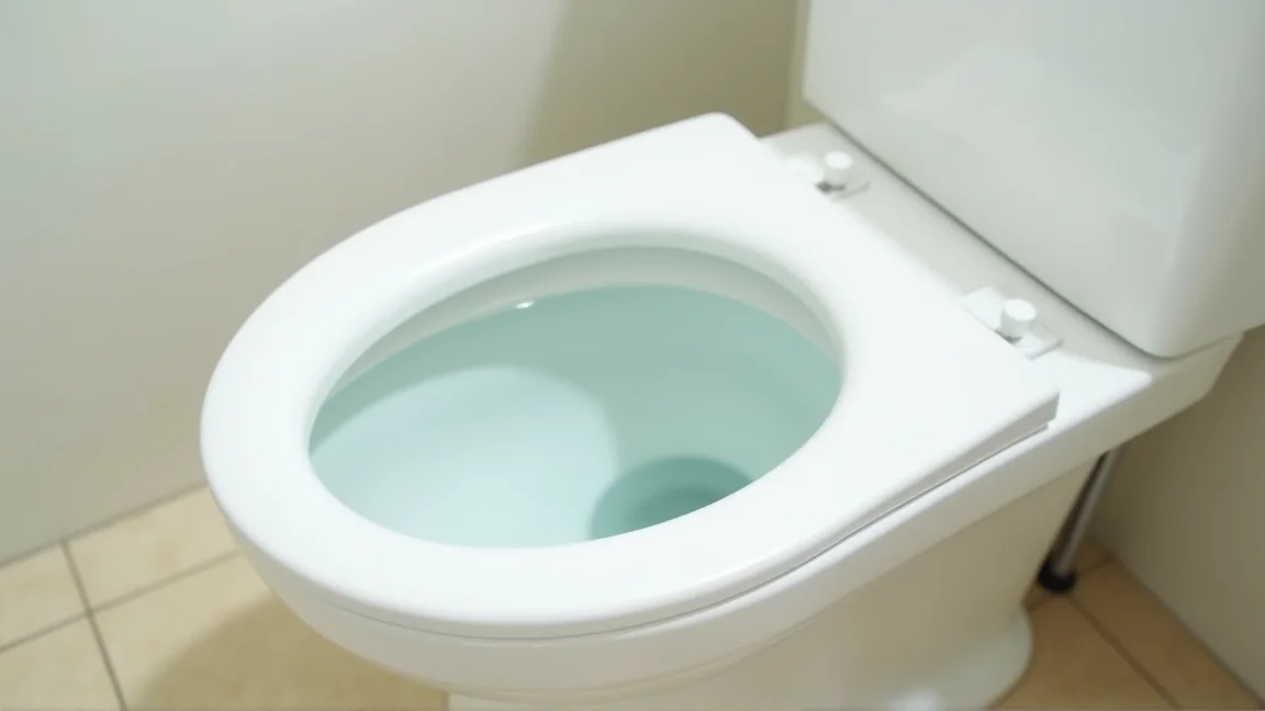 ピカピカに磨き上げられた清潔な白い便器とトイレ空間