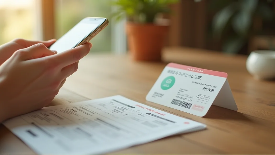 スマホとマイナンバーカードでオンライン申請する手元