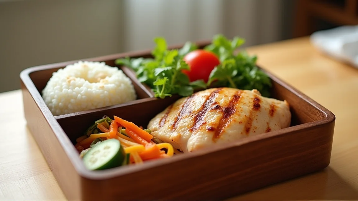 食卓に並べた夏向けのお弁当の全体像