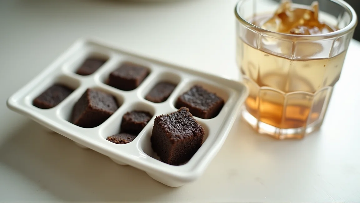 製氷皿で作ったコーヒー氷