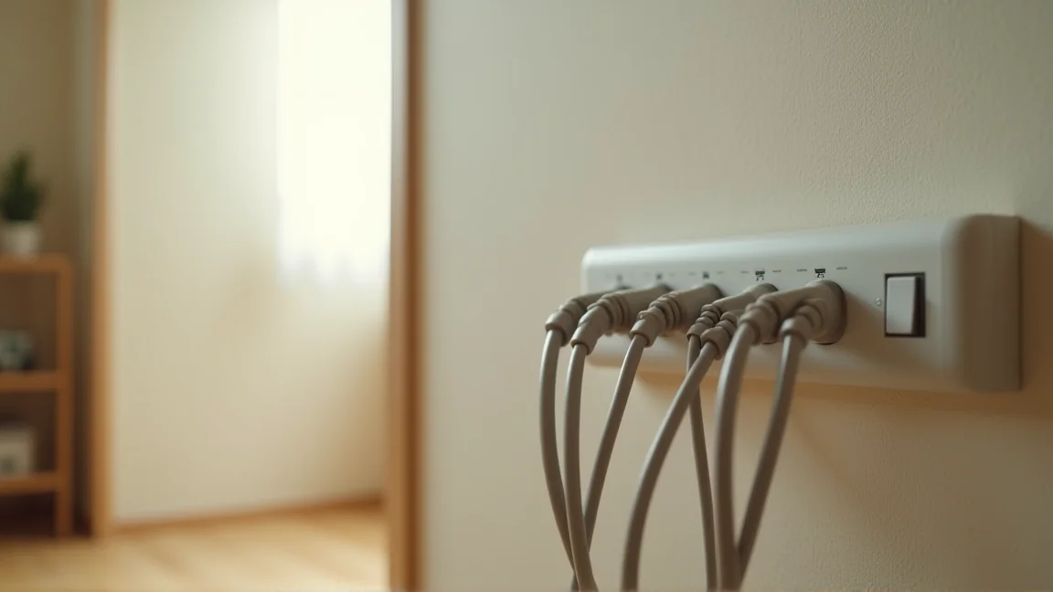 コンセントとスイッチ付きの電源タップ