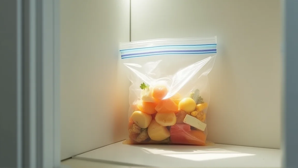 冷凍庫で生ごみを一時保管する袋