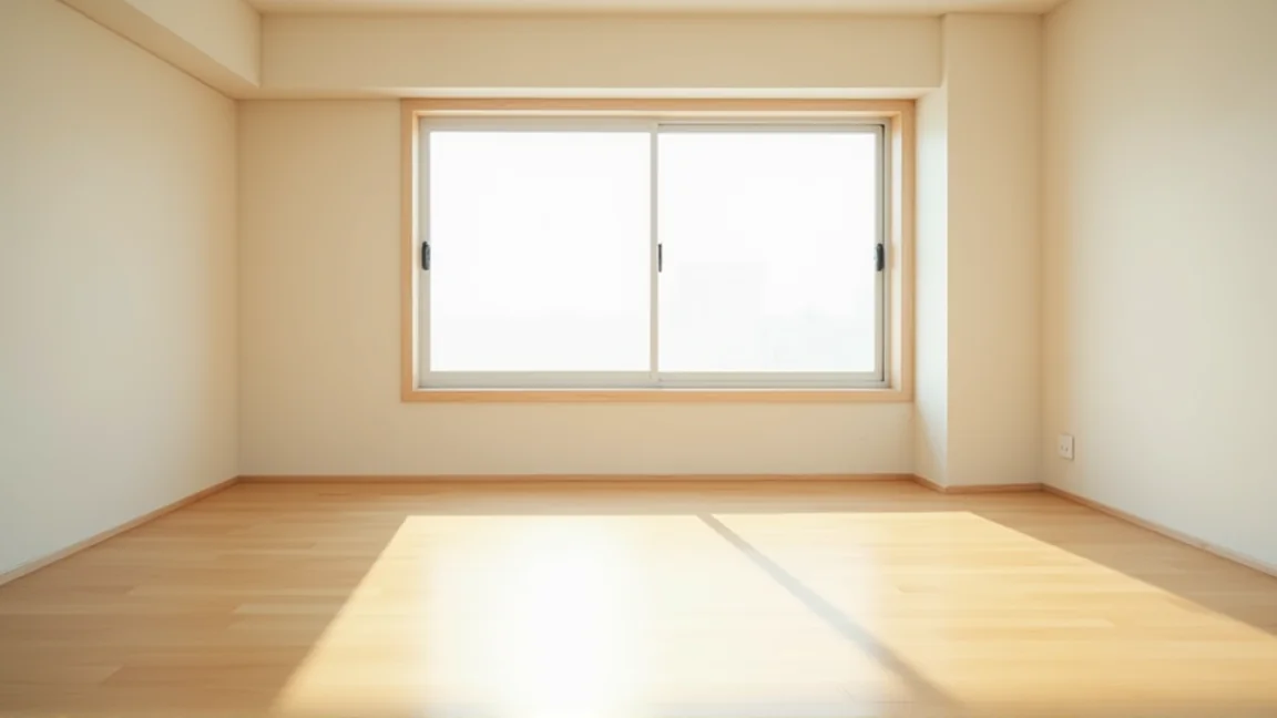 家具を運び出した後の片付いた明るい部屋