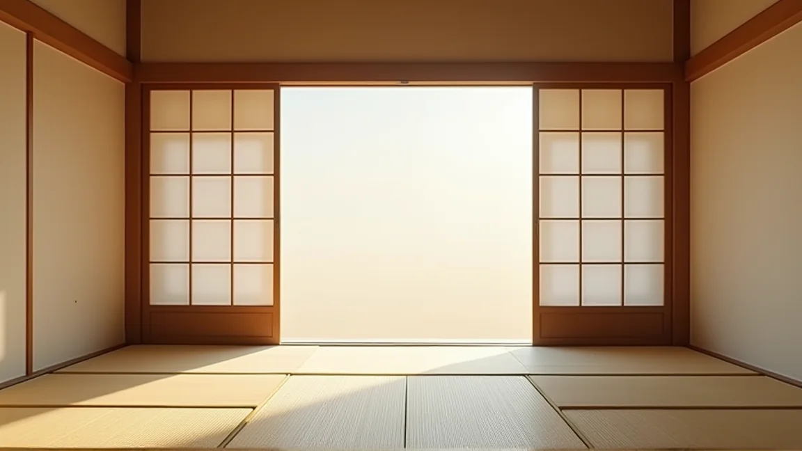 障子越しのやわらかな光が差し込む静かな和室