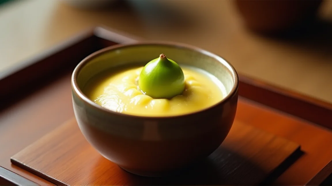 茶碗蒸しに添えられたぎんなん