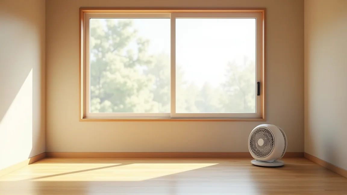 片づけを終えて風を通しているきれいな和室の床