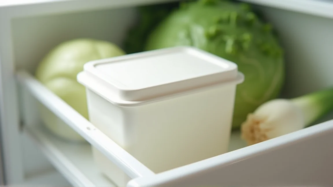 冷蔵庫の野菜室に入れたぬか床の容器