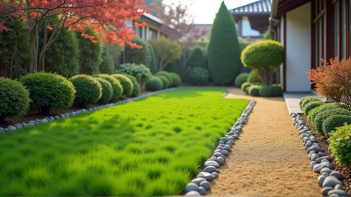 冬でも緑を保つ西洋芝と休眠した日本芝の比較
