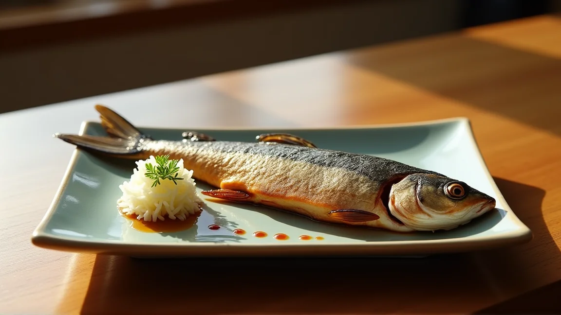 焼き魚に添えたまろやかな大根おろし