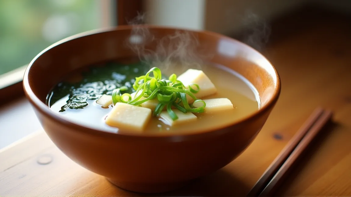 定番の組み合わせで作った豆腐とわかめの味噌汁