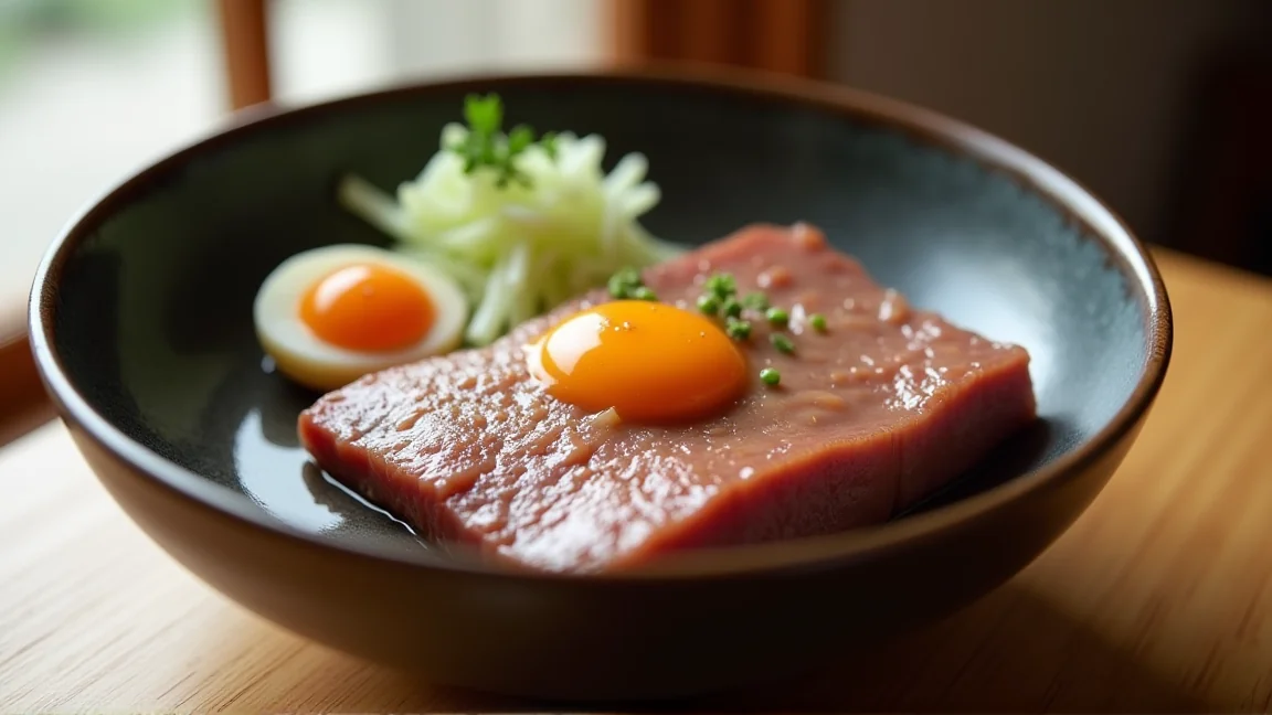 器に盛った角煮と半分に切った煮卵、大根