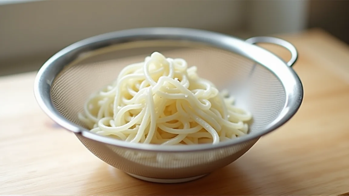 袋から出して、ざるにあけたしらたき