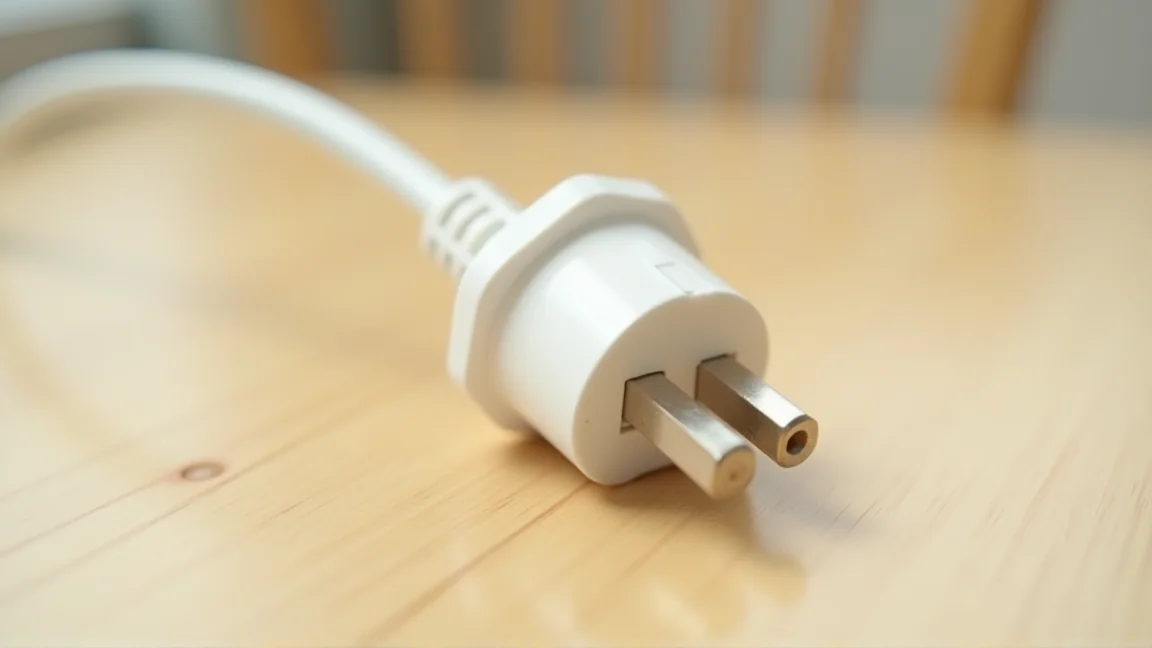 電源プラグ(刃の付け根に変色や焦げ跡がないか確かめる)
