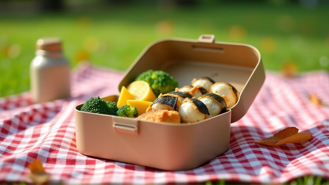 遠足のお弁当のおかずと簡単な詰め方のイメージ画像
