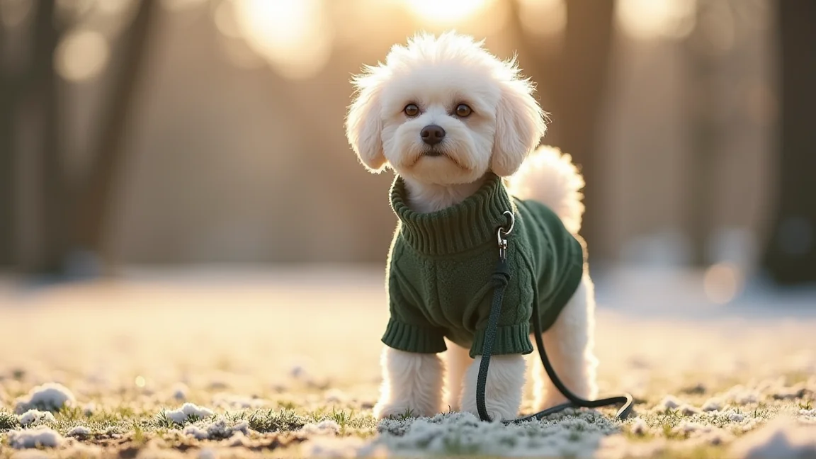 冬に犬と散歩するときの寒さ対策と服のイメージ画像